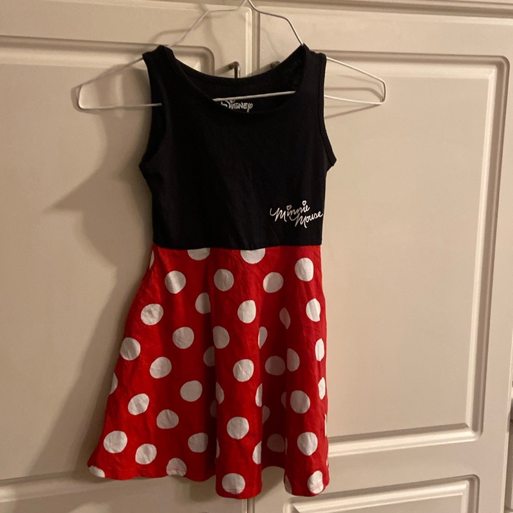 Disney Minnie mouse size 4/5 dress headband & stuffed Mickey Mouse, Minnie,bag